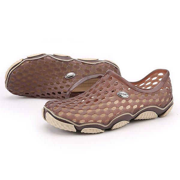 Heren Strand Sandalen Platte Outdoor Slip On Hollow Out Schoenen