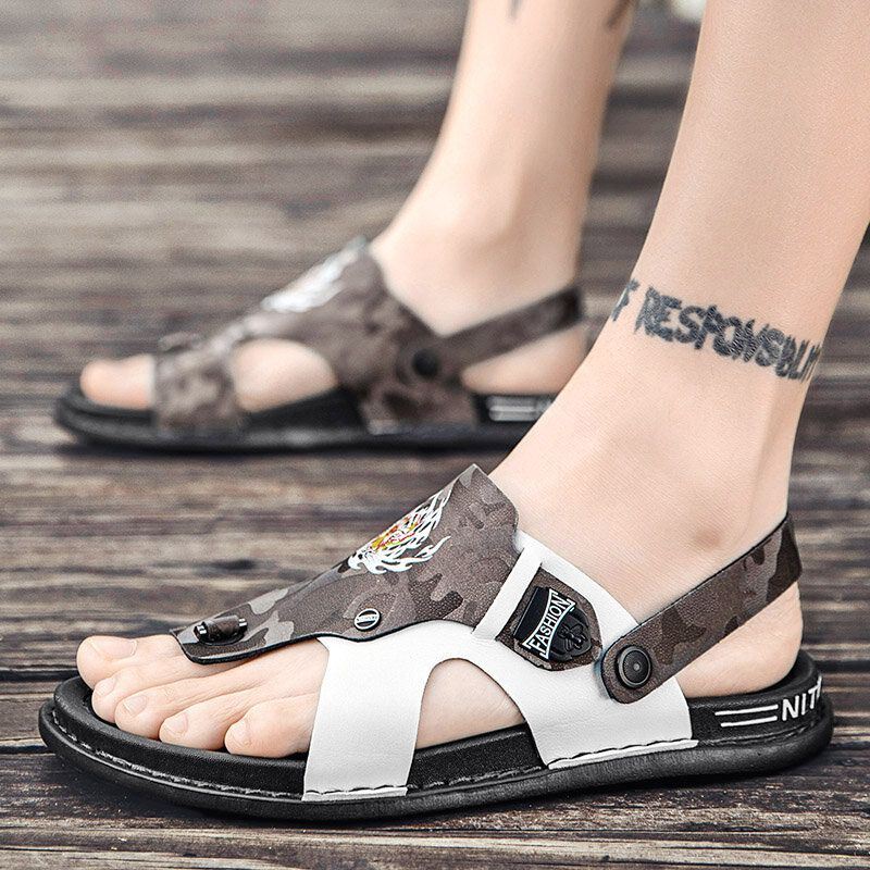 Heren Twee-weg Clip Toe Ademende Antislip Casual Outdoor Sandalen