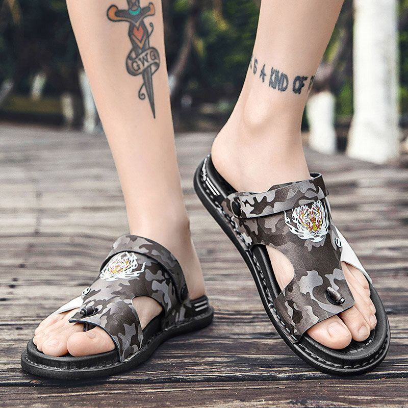 Heren Twee-weg Clip Toe Ademende Antislip Casual Outdoor Sandalen