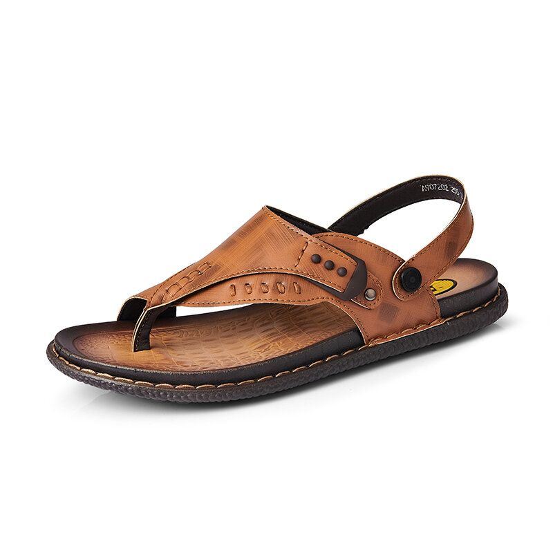 Heren Tweerichtingsclip Toe Ademende Antislip Zachte Casual Sandalen