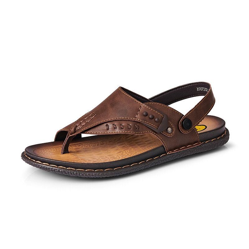 Heren Tweerichtingsclip Toe Ademende Antislip Zachte Casual Sandalen