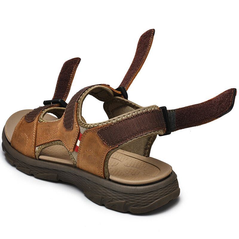 Heren Zomer Outdoor Comfortabele Zachte Rundleer Strand Sandalen