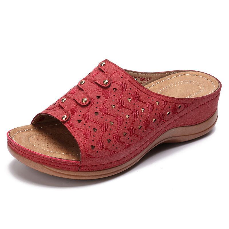 Holle Lichtgewicht Zachte Casual Sleehaksandalen Voor Dames