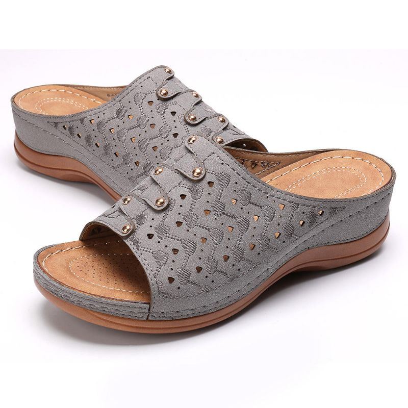 Holle Lichtgewicht Zachte Casual Sleehaksandalen Voor Dames