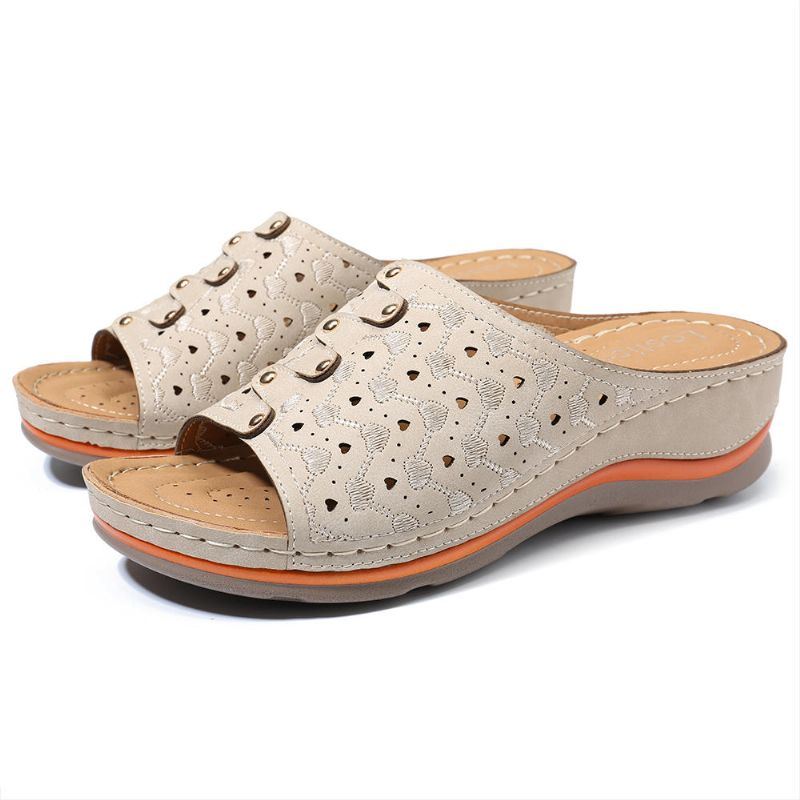 Holle Lichtgewicht Zachte Casual Sleehaksandalen Voor Dames