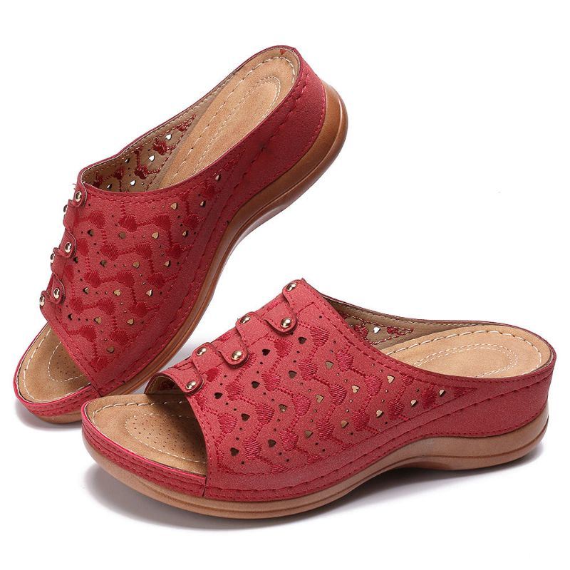 Holle Lichtgewicht Zachte Casual Sleehaksandalen Voor Dames