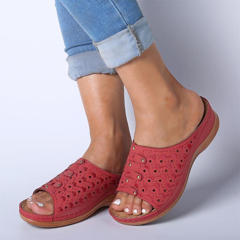 Holle Lichtgewicht Zachte Casual Sleehaksandalen Voor Dames