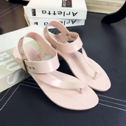 Jerry Elastische Slip-on Platte Sandalen Voor Dames Casual Strandslippers