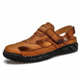 Leren Comfortabele Antisliphandschoenen Voor Heren Met Zachte Zool Casual Sandalen