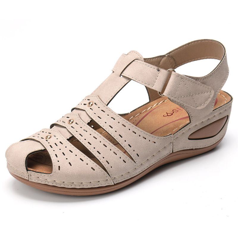 Lichtgewicht Rivet Gladiator Hook Loop Soft Sandalen Voor Dames