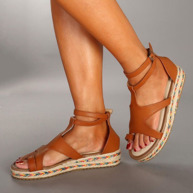 Romeinse Gladiator Sandalen Zomer Wedges Platform Dames Schoenen