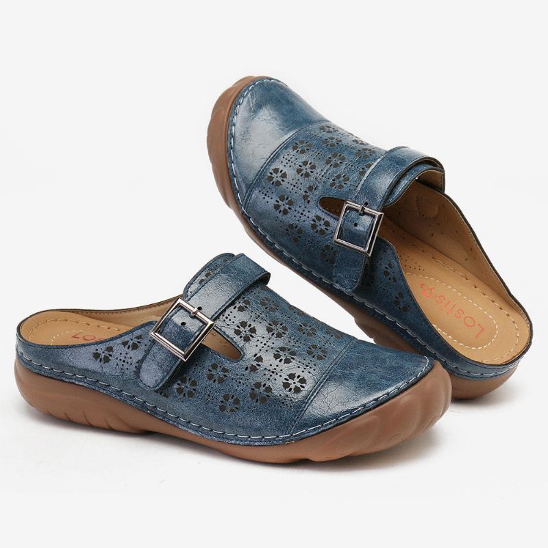 Uitgeholde Ademende Rugloze Comfortabele Slip-on Zomerse Casual Sandalen Voor Dames