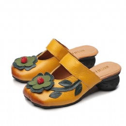 Uitgeholde Casual Instapsandalen Met Sleehak Voor Dames