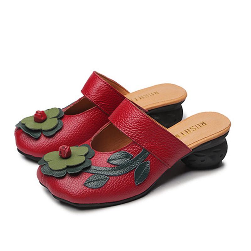 Uitgeholde Casual Instapsandalen Met Sleehak Voor Dames