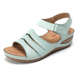 Verstelbare Klittenbandriemen Voor Dames Peep Toe Comfy Sanda