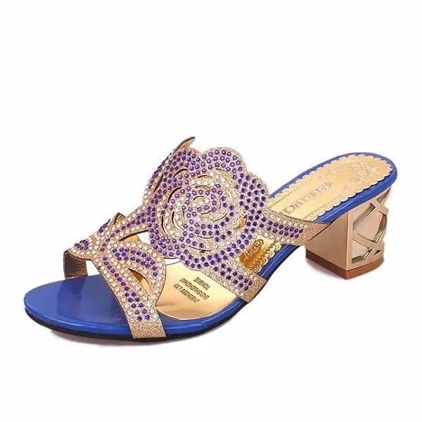 Zomer Ademende Strandsandalen Dames Strass Chique Schoenen Slip-on Platform Sandalen