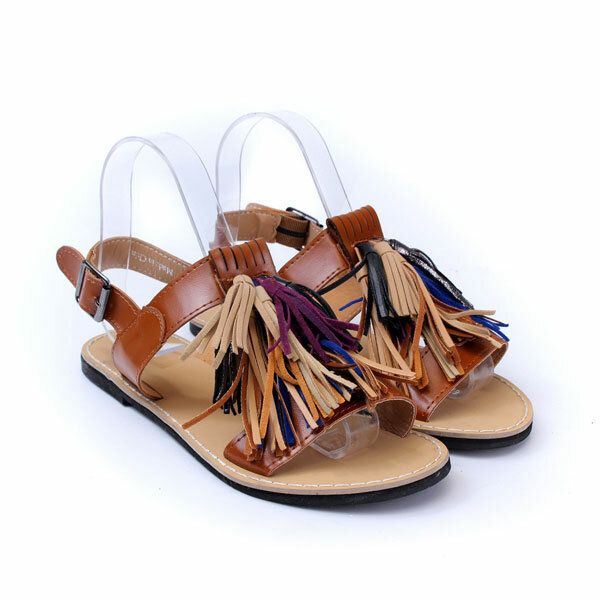 Zomer Dames Kwasten Fringe Slingback Platte Sandalen Mocassins Schoenen