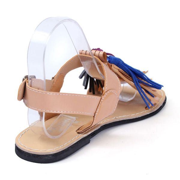 Zomer Dames Kwasten Fringe Slingback Platte Sandalen Mocassins Schoenen