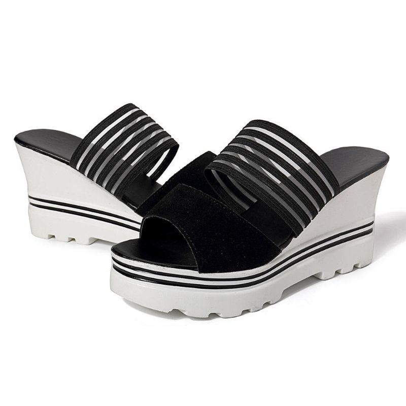 Zomer Dames Open Teen Wedge Sandalen Comfortabele Slipper Schoenen