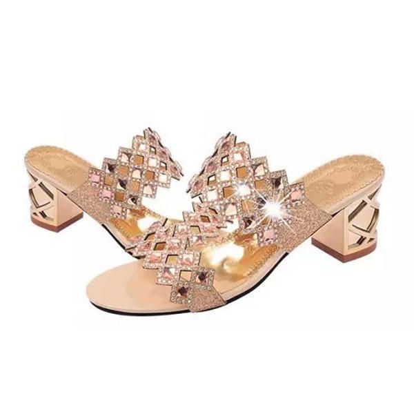 Zomer Dames Strand Sandalen Chique Strass Sandalen Platform Sandalen