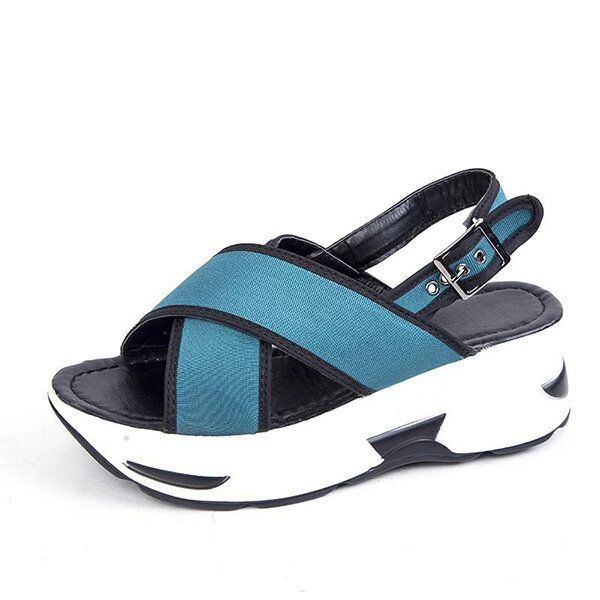 Zomer Dames Wig Sandalen Casual Outdoor Veterschoenen