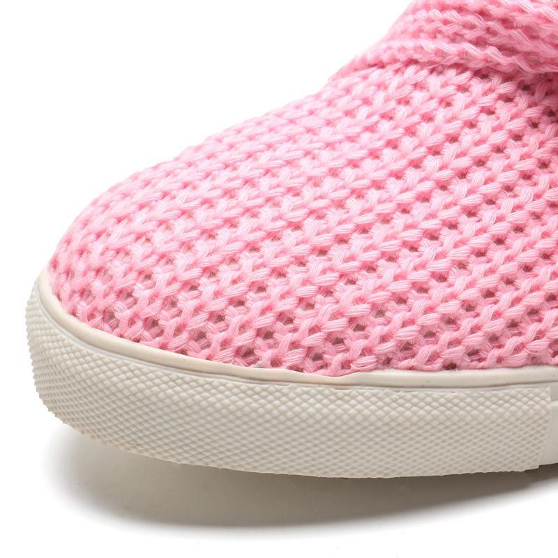 Ademende Platte Loafers Met Gebreide Knoop Voor Dames