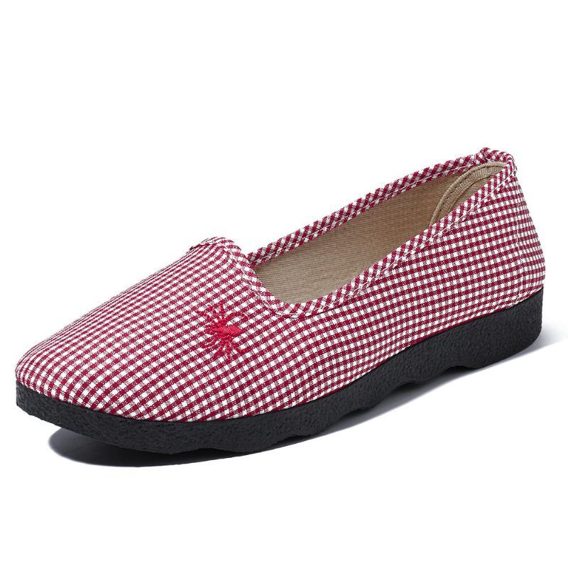 Casual Comfortabele Ademende Slip On Flats Damesschoenen