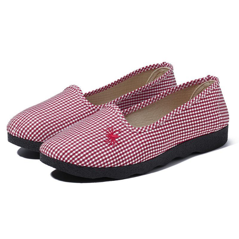 Casual Comfortabele Ademende Slip On Flats Damesschoenen