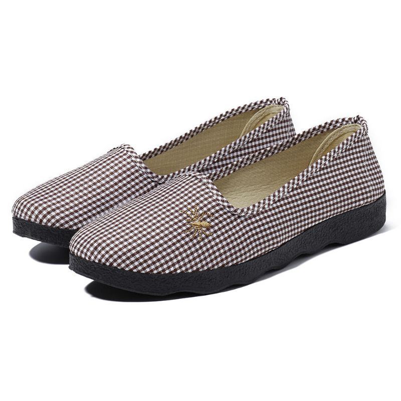 Casual Comfortabele Ademende Slip On Flats Damesschoenen