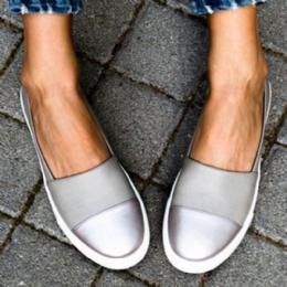 Casual Flats Voor Dames Met Pure Kleurstiksels