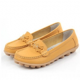 Casual Platte Loafers Met Zachte Zool En Kralenpatroon Voor Dames