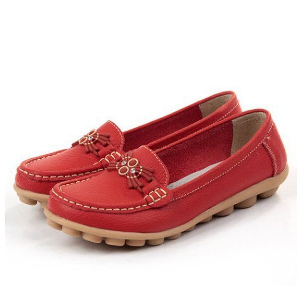 Casual Platte Loafers Met Zachte Zool En Kralenpatroon Voor Dames