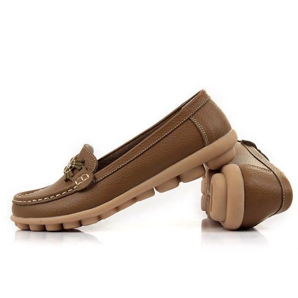 Casual Platte Loafers Met Zachte Zool En Kralenpatroon Voor Dames