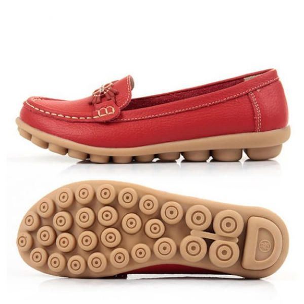 Casual Platte Loafers Met Zachte Zool En Kralenpatroon Voor Dames