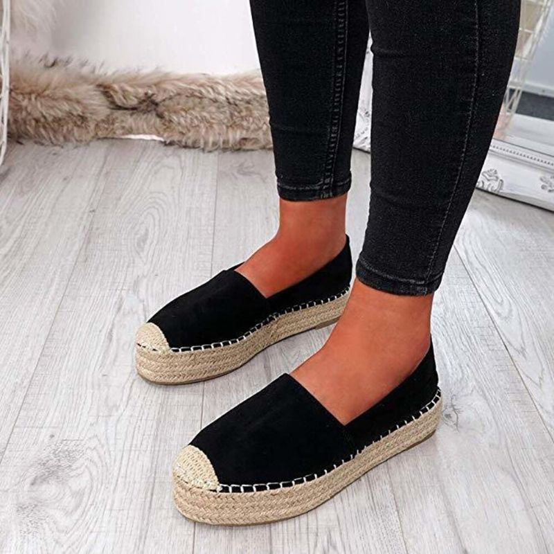 Comfortabele Draagbare Casual Espadrilles Met Plateauzool Voor Dames