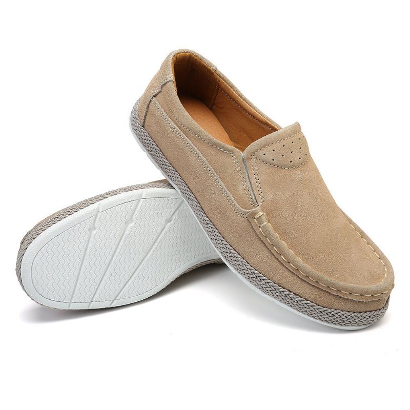 Comfortabele Draagbare Effen Kleur Casual Slip-on Flats Voor Dames