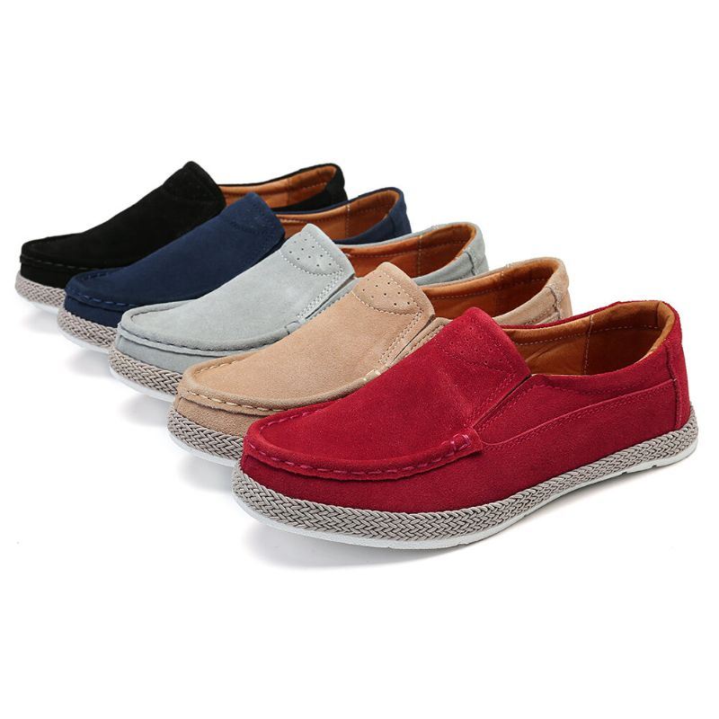 Comfortabele Draagbare Effen Kleur Casual Slip-on Flats Voor Dames