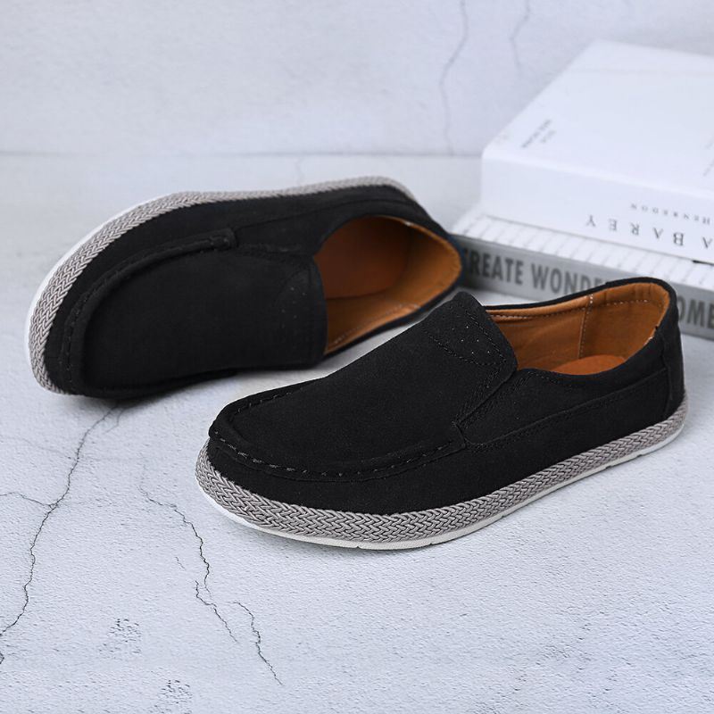 Comfortabele Draagbare Effen Kleur Casual Slip-on Flats Voor Dames