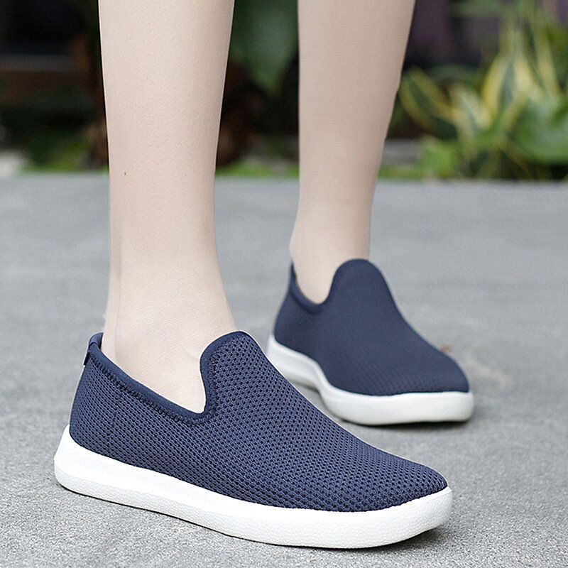 Dames Casual Ademend Mesh Doek Soft Sole Slip-on Loafers