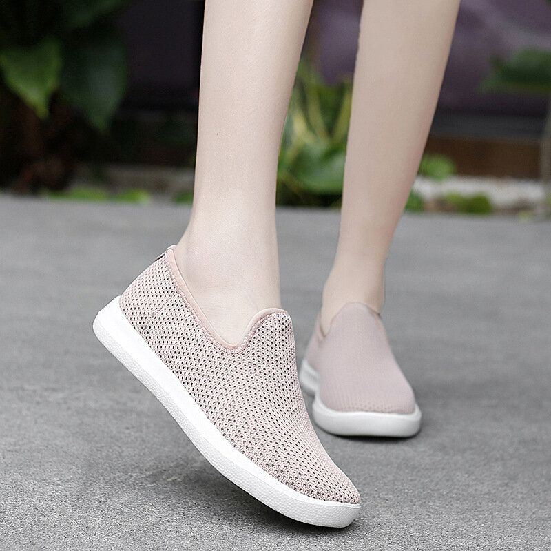 Dames Casual Ademend Mesh Doek Soft Sole Slip-on Loafers