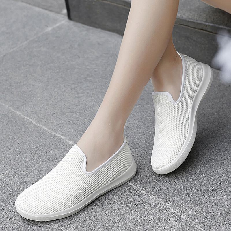 Dames Casual Ademend Mesh Doek Soft Sole Slip-on Loafers