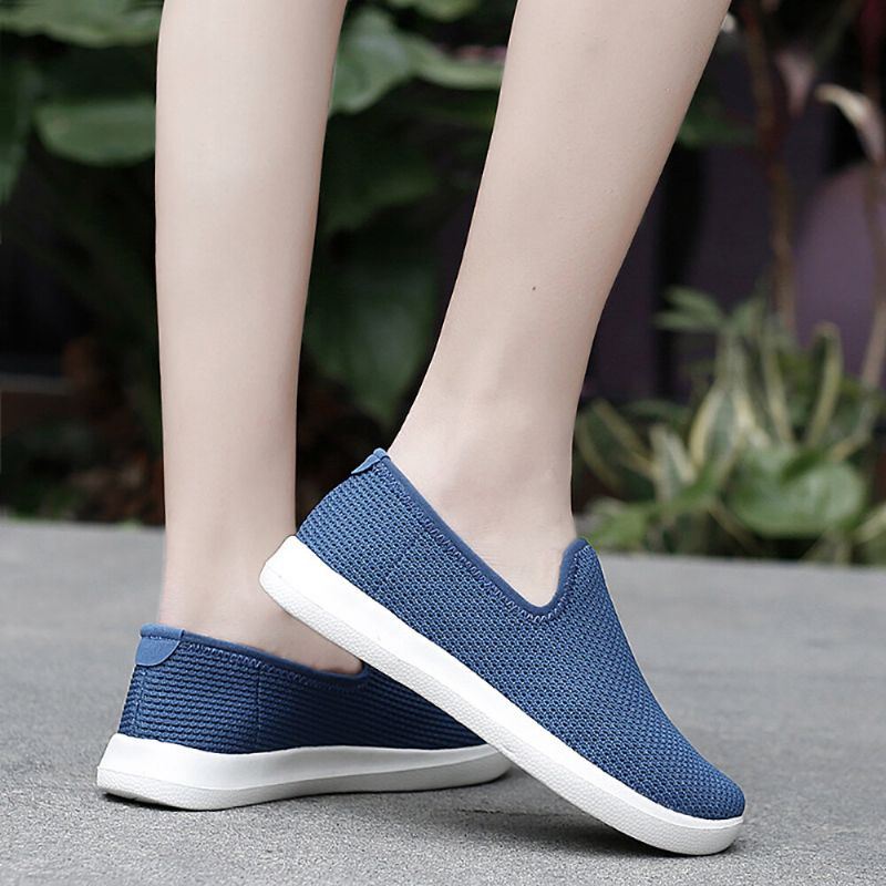 Dames Casual Ademend Mesh Doek Soft Sole Slip-on Loafers