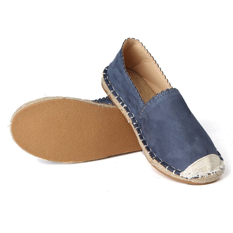 Dames Casual Comfortabele Ademende Espadrille Platte Slip On Flats