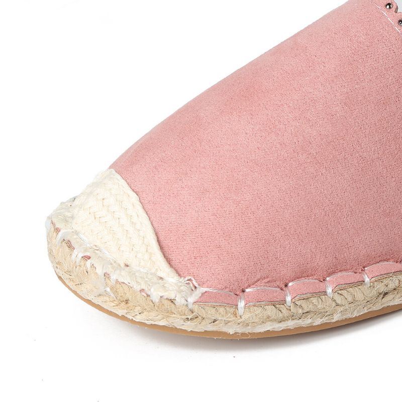 Dames Casual Comfortabele Ademende Espadrille Platte Slip On Flats