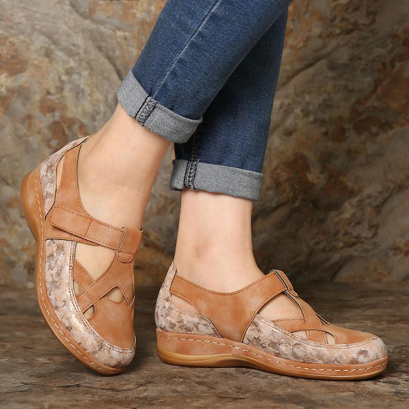 Dames Casual Cross Strap Hollow Out Comfortabele Flats