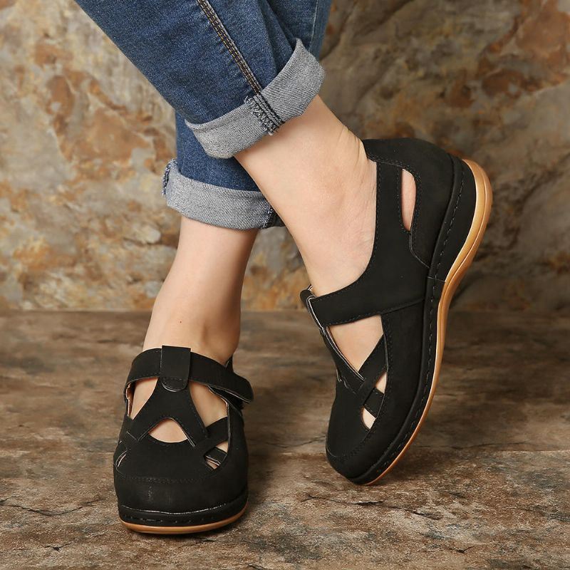 Dames Casual Cross Strap Hollow Out Comfortabele Flats