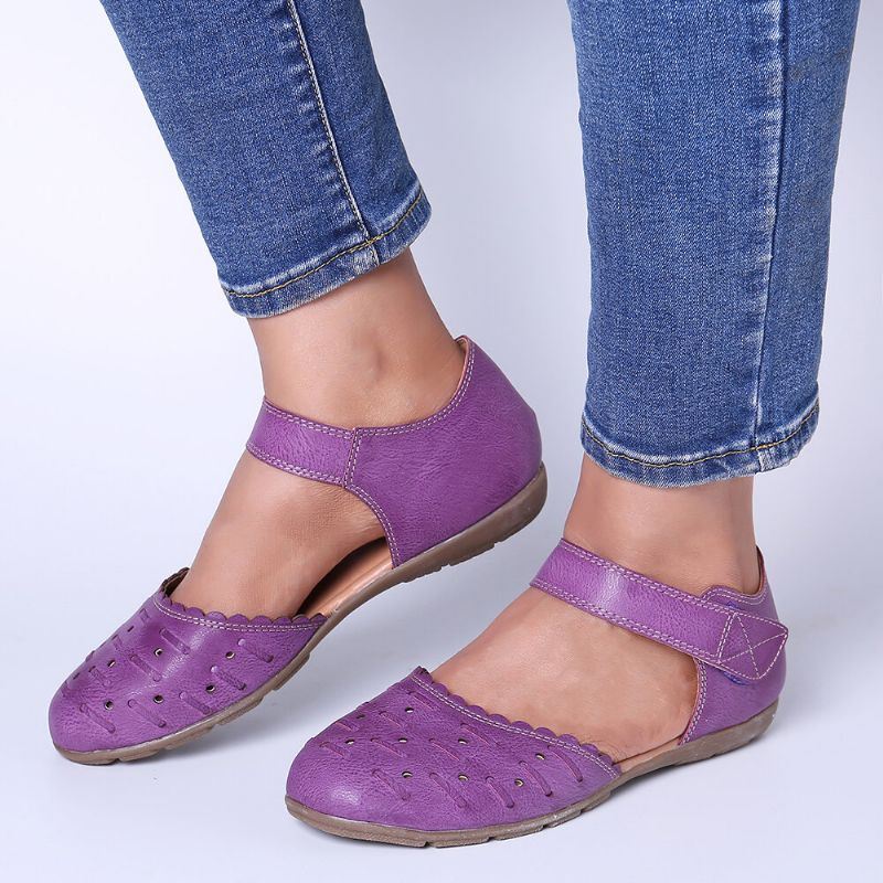 Dames Casual Flats Met Uitgeholde Hoepellus