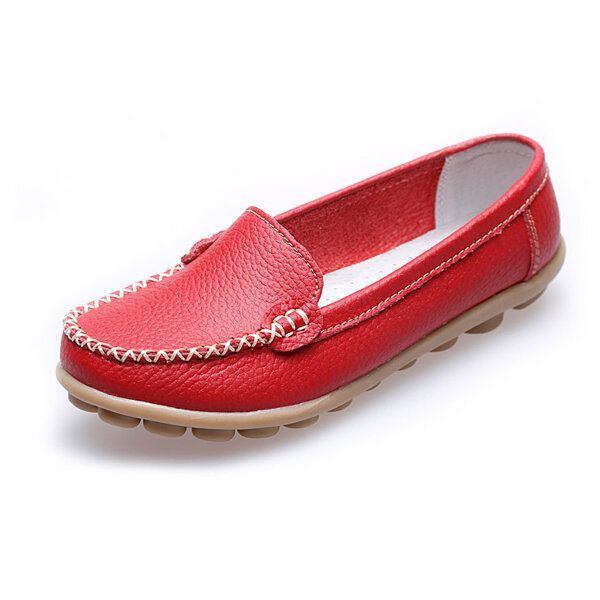 Dames Casual Flats Ronde Neus Loafers Zachte Zool Slip Op Platte Loafers