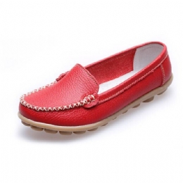 Dames Casual Flats Ronde Neus Loafers Zachte Zool Slip Op Platte Loafers