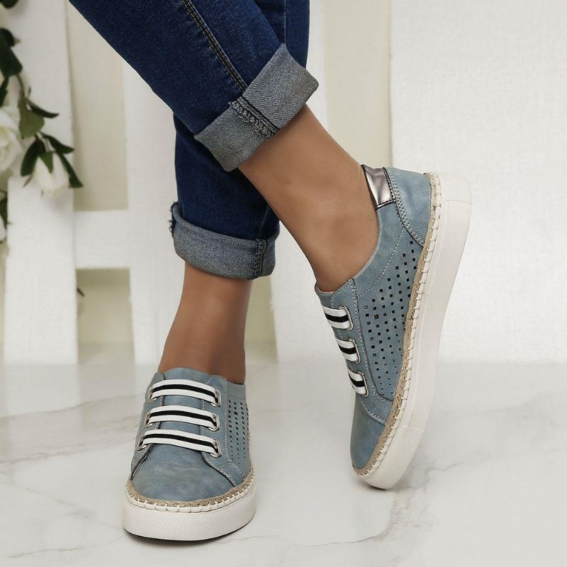 Dames Casual Handgeweven Uitgeholde Ademende Loafers